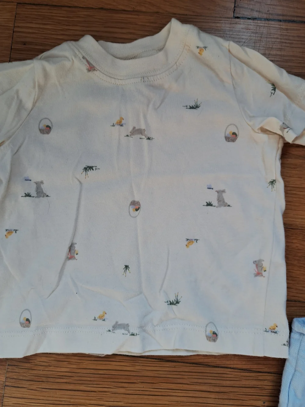 Carter's Light Blue Baby Overalls with Cat Pocket Faces